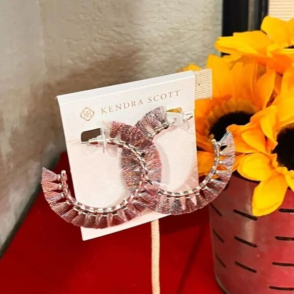 NWT Kendra Scott Purple Eve Hoop Earrings #KSER - Picture 9 of 9